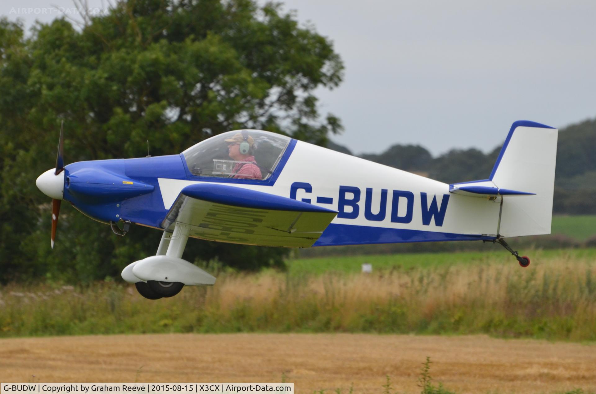 G-BUDW, 1992 Brugger MB-2 Colibri C/N PFA 043-10644, Landing at Northrepps.