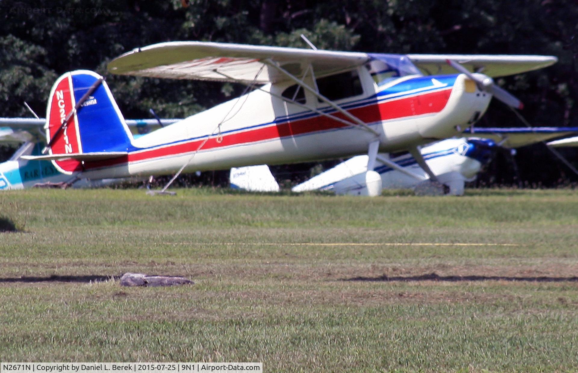 N2671N, 1947 Cessna 140 C/N 12929, Hiding among a gaggle of classics at Van Sant Airport