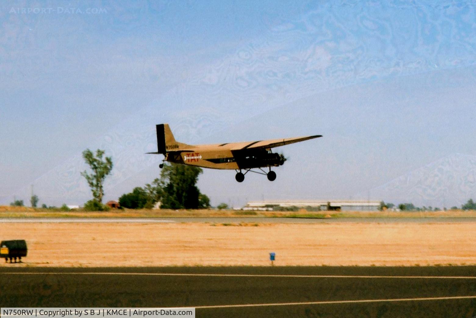N750RW, 1985 Bushmaster 2000 C/N 2, While it may look like a Ford Tri Motor,it is a 1985 Bushmaster.This was at the last (or near last) Merced airshow and flyin.