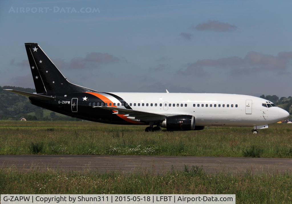 G-ZAPW, 1988 Boeing 737-3L9 C/N 24219, Taxiing to the Terminal... in new c/s