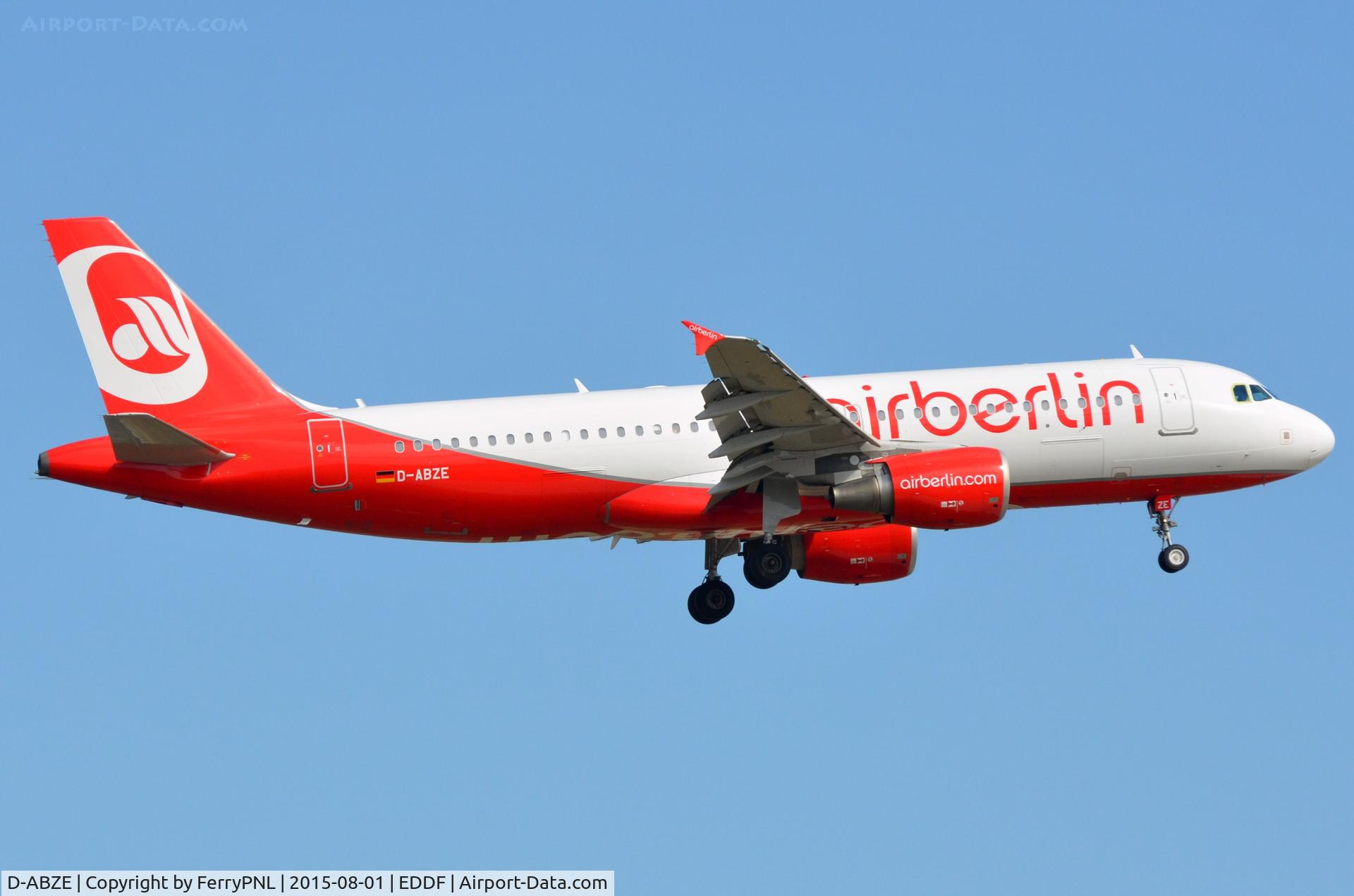 D-ABZE, 2008 Airbus A320-216 C/N 3464, Air Berlin A320, ex EI-DSO