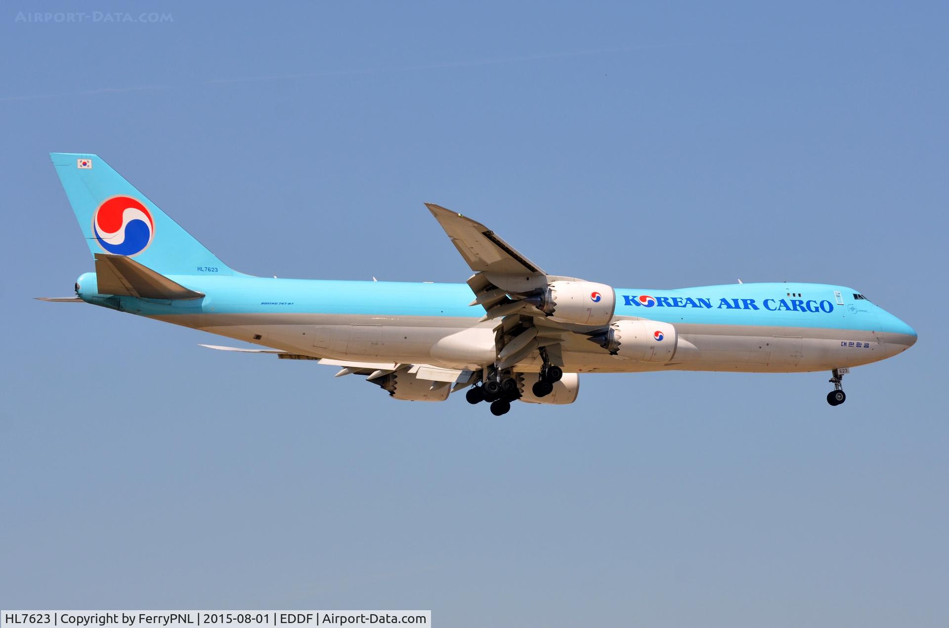 HL7623, 2013 Boeing 747-8B5F C/N 37655, Korean B748F arriving.