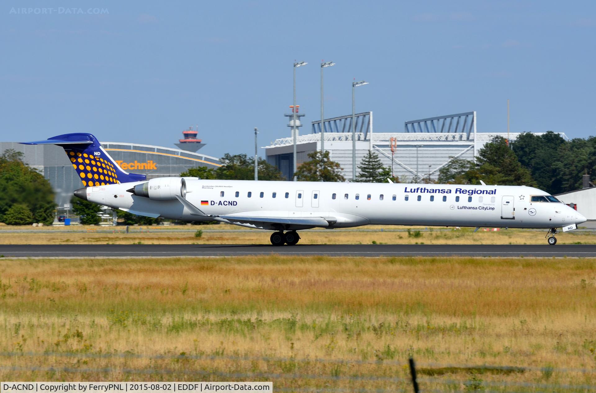D-ACND, 2009 Bombardier CRJ-701 (CL-600-2C10) Regional Jet C/N 15238, LHC CL900 taking-off.