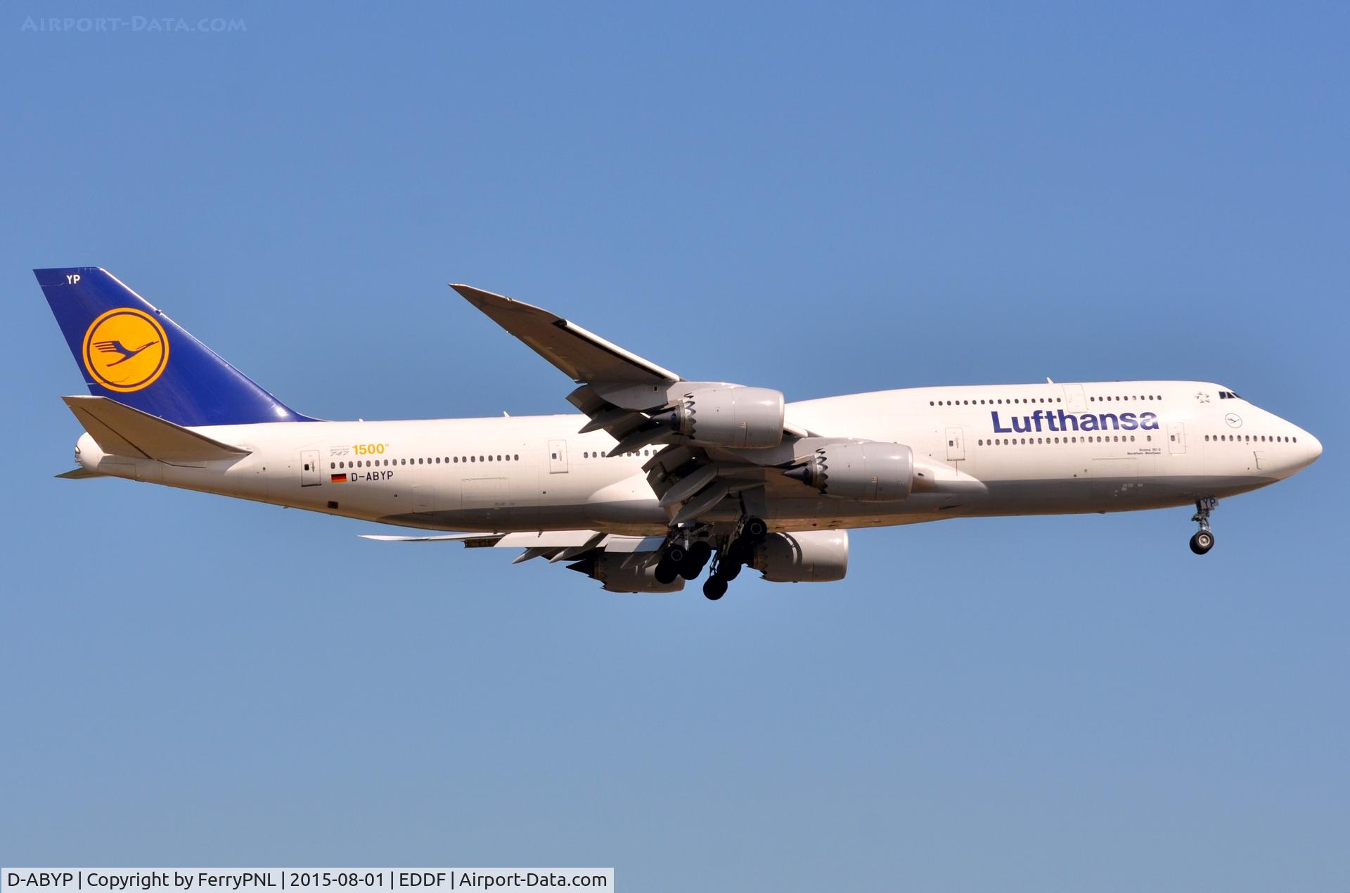 D-ABYP, 2014 Boeing 747-830 C/N 37839, Lufthansa B748, the 1500th B747 built.