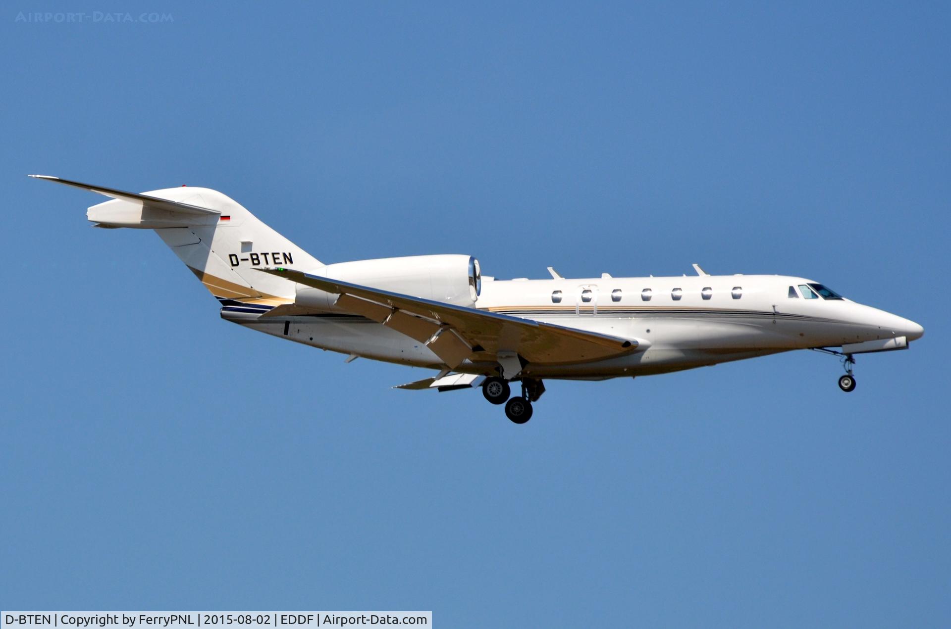 D-BTEN, 1999 Cessna 750 Citation X Citation X C/N 750-0085, Cessna 750 arriving in FRA