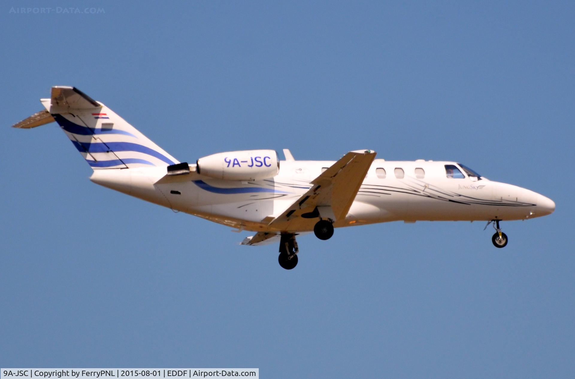 9A-JSC, 2001 Cessna 525A CitationJet CJ2 C/N 525A-0049, Jungair Ce525A landing in FRA