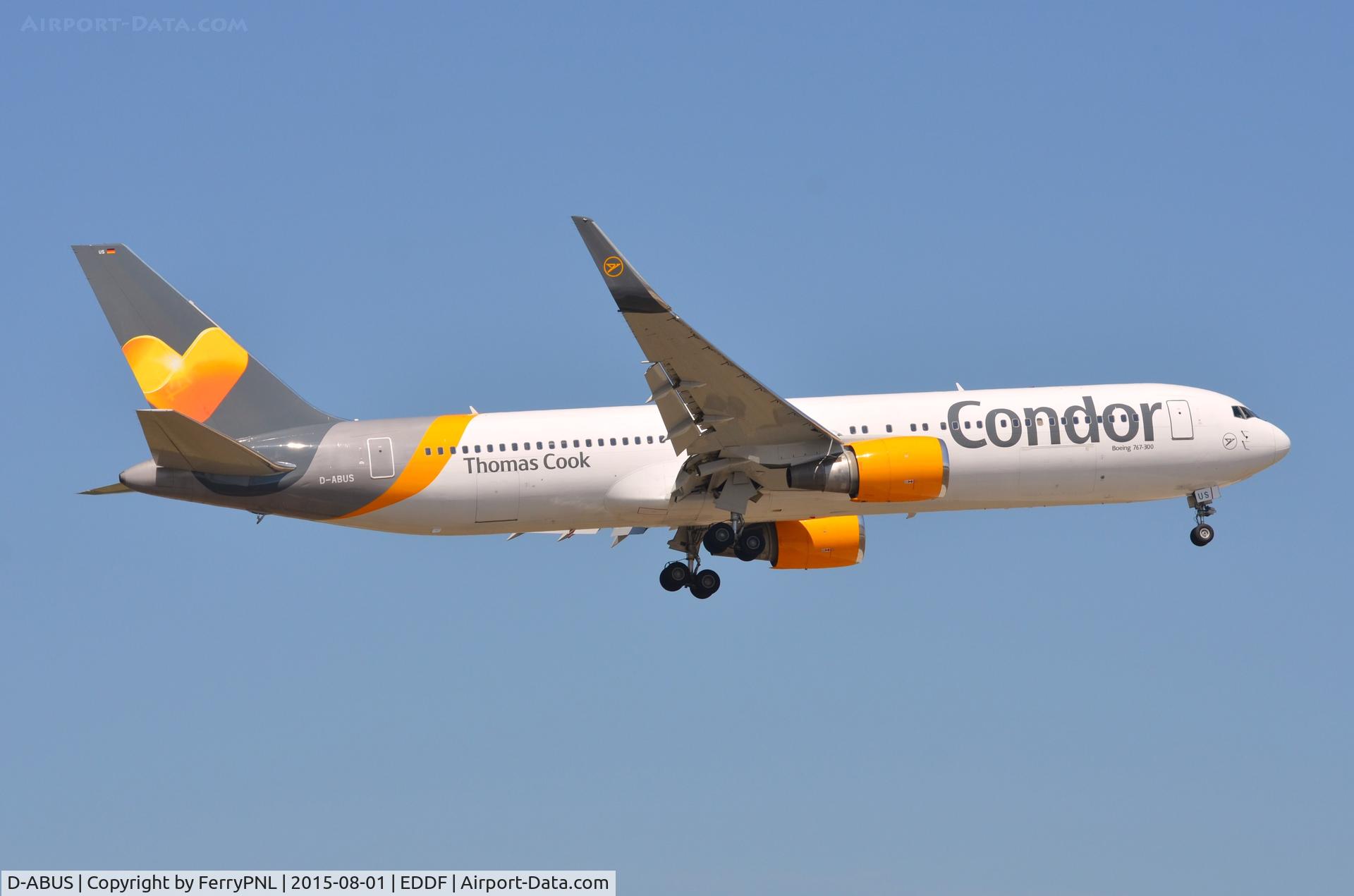 D-ABUS, 2001 Boeing 767-38E/ER C/N 30840, The new Condor B763 is ex Belgian OO-JAP and Skymark JA767F