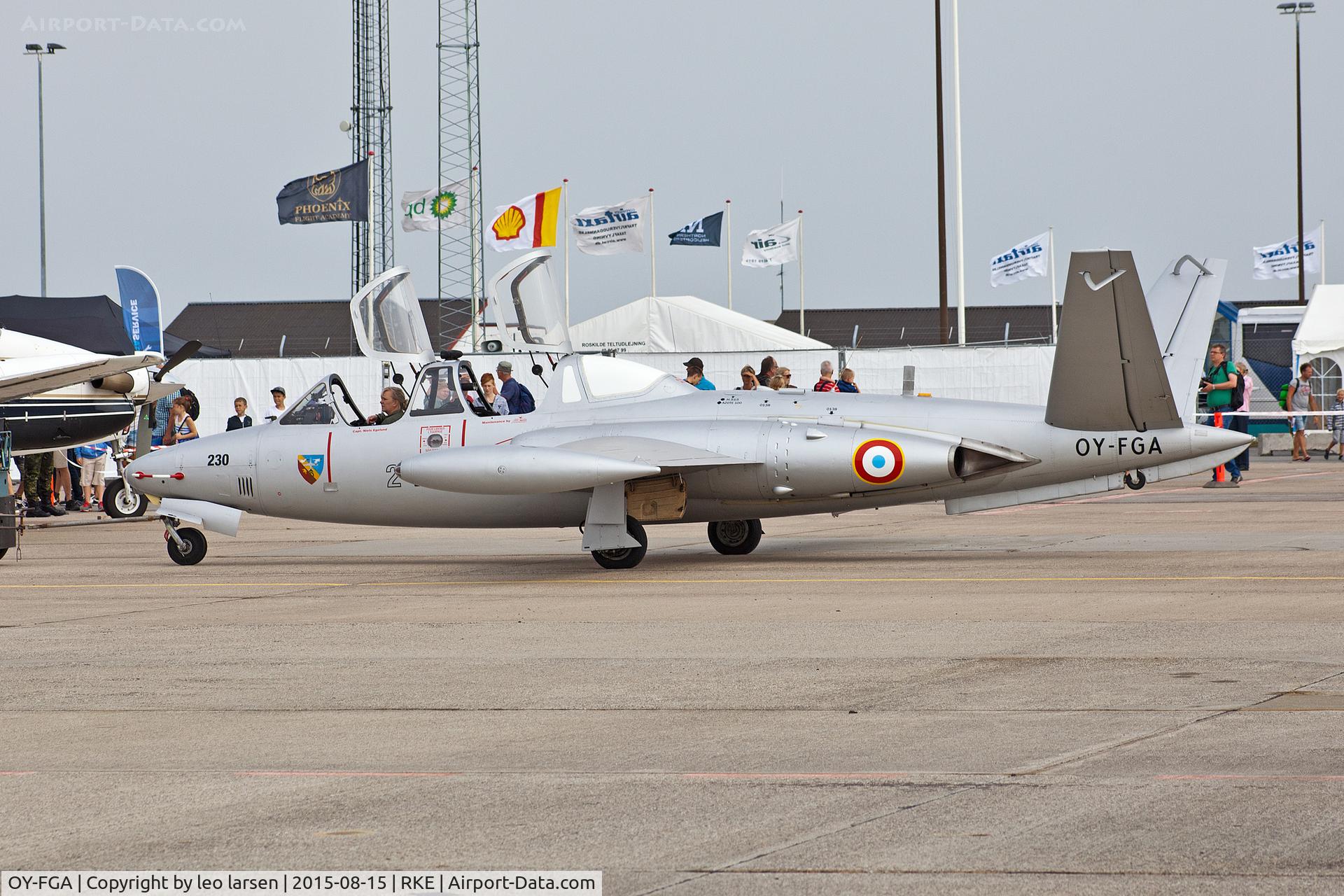 OY-FGA, 1959 Fouga CM-170R Magister C/N 230, Roskilde Air Show 15.8.15