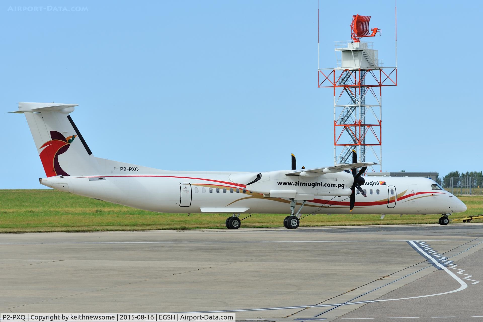 P2-PXQ, 2000 De Havilland Canada DHC-8-402Q Dash 8 C/N 4033, Towed towards spray shop ?