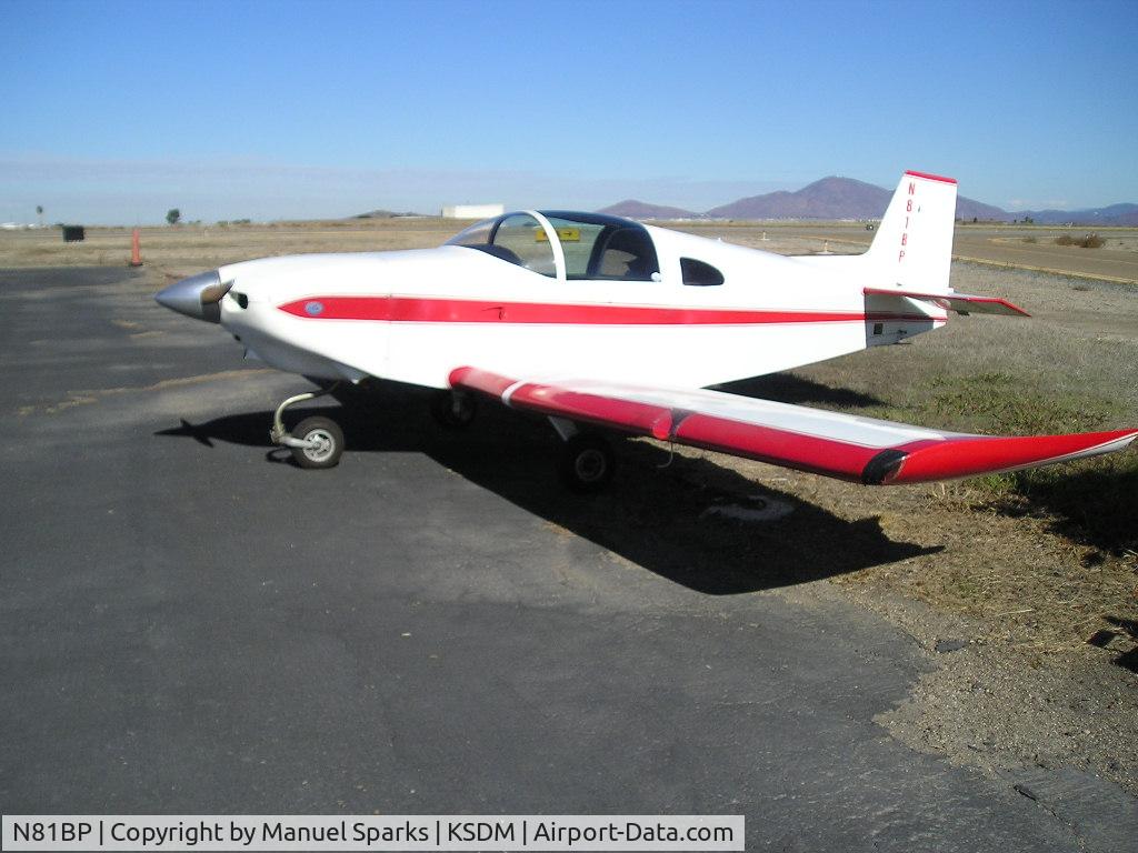 N81BP, 1981 Rand Robinson KR-2 C/N 001 (N81BP), Based at KSEE, Santee, Ca.  Total time 1400 hours.