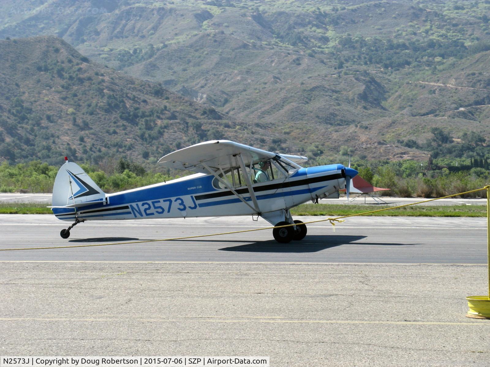 N2573J, 1979 Piper PA-18-150 Super Cub C/N 18-7909132, 1979 Piper PA-18-150 SUPER CUB, Lycoming O-320 150 Hp, landing roll Rwy 22