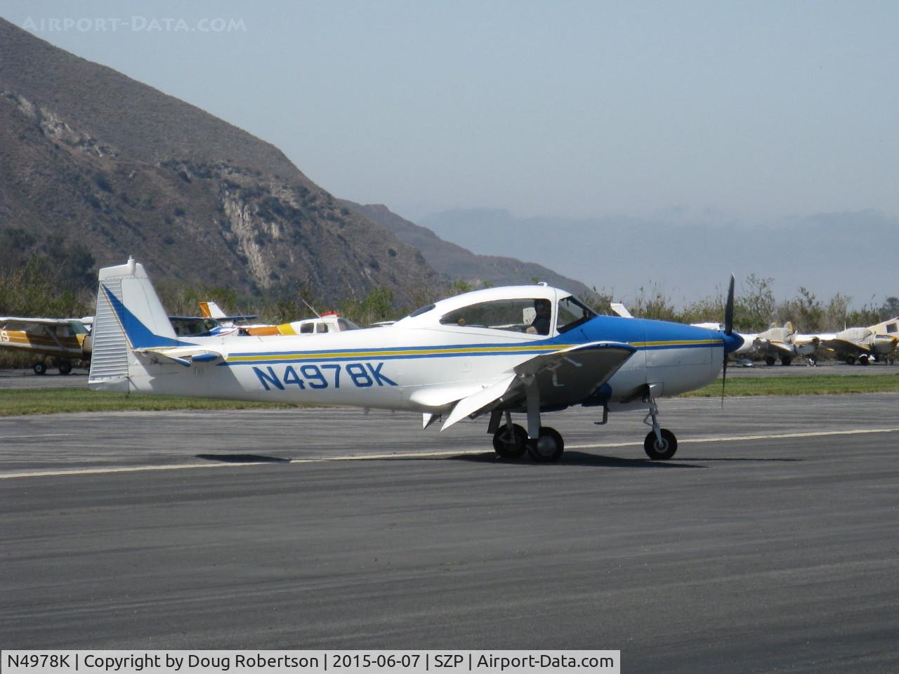 N4978K, 1949 Ryan Navion A C/N NAV-4-1978, 1949 Ryan NAVION A, Continental 260 Hp upgrade, taxi off the active