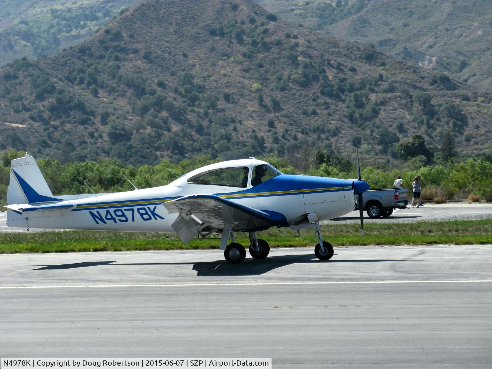N4978K, 1949 Ryan Navion A C/N NAV-4-1978, 1949 Ryan NAVION A, Continental 260 Hp upgrade, landing roll Rwy 22, a beautiful 66 year-old!