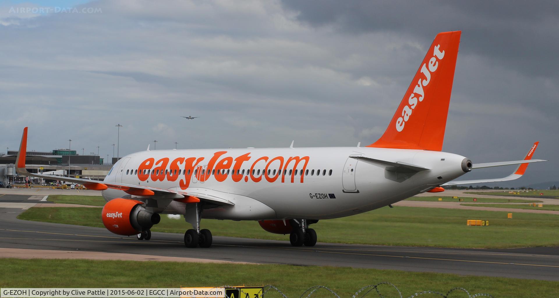 G-EZOH, 2015 Airbus A320-214 C/N 6546, Moments after arrival at Manchester Airport EGCC