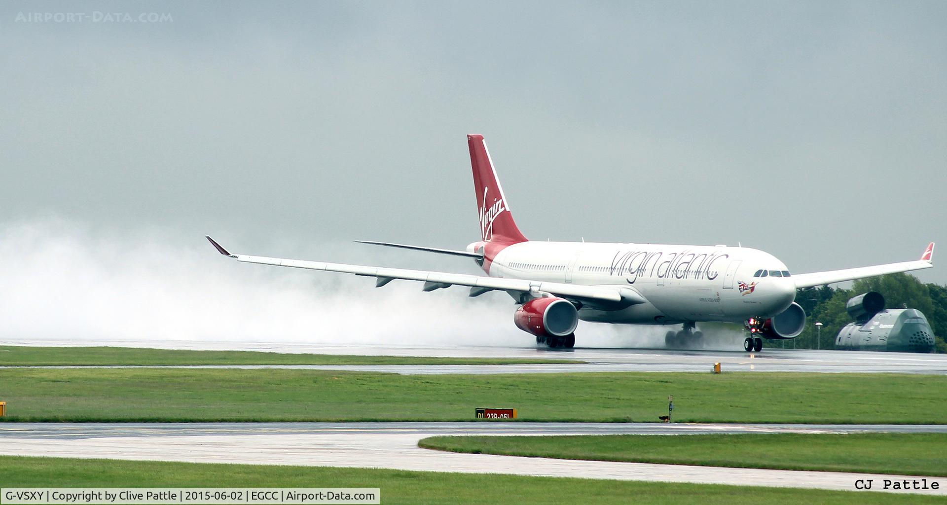 G-VSXY, 2010 Airbus A330-343X C/N 1195, Take off roll at Manchester Airport EGCC