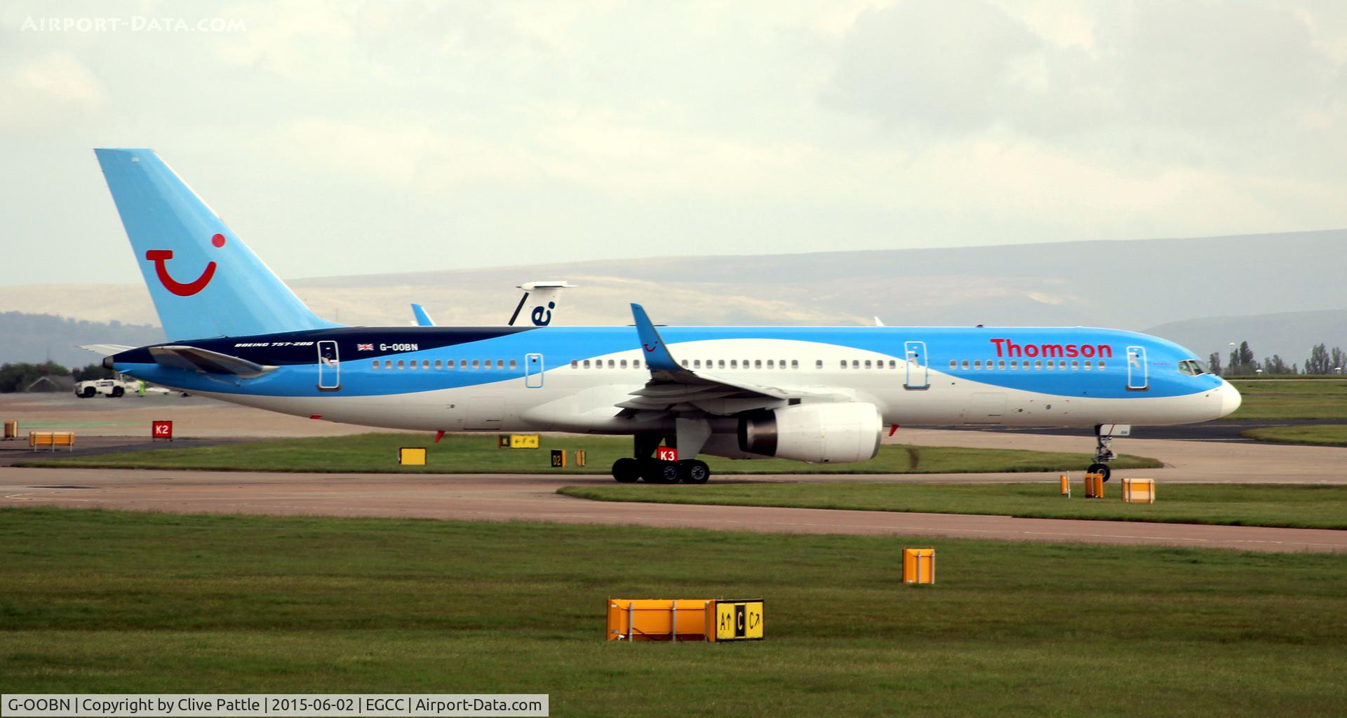 G-OOBN, 2000 Boeing 757-2G5 C/N 29379, Taxy for departure Manchester Airport EGCC