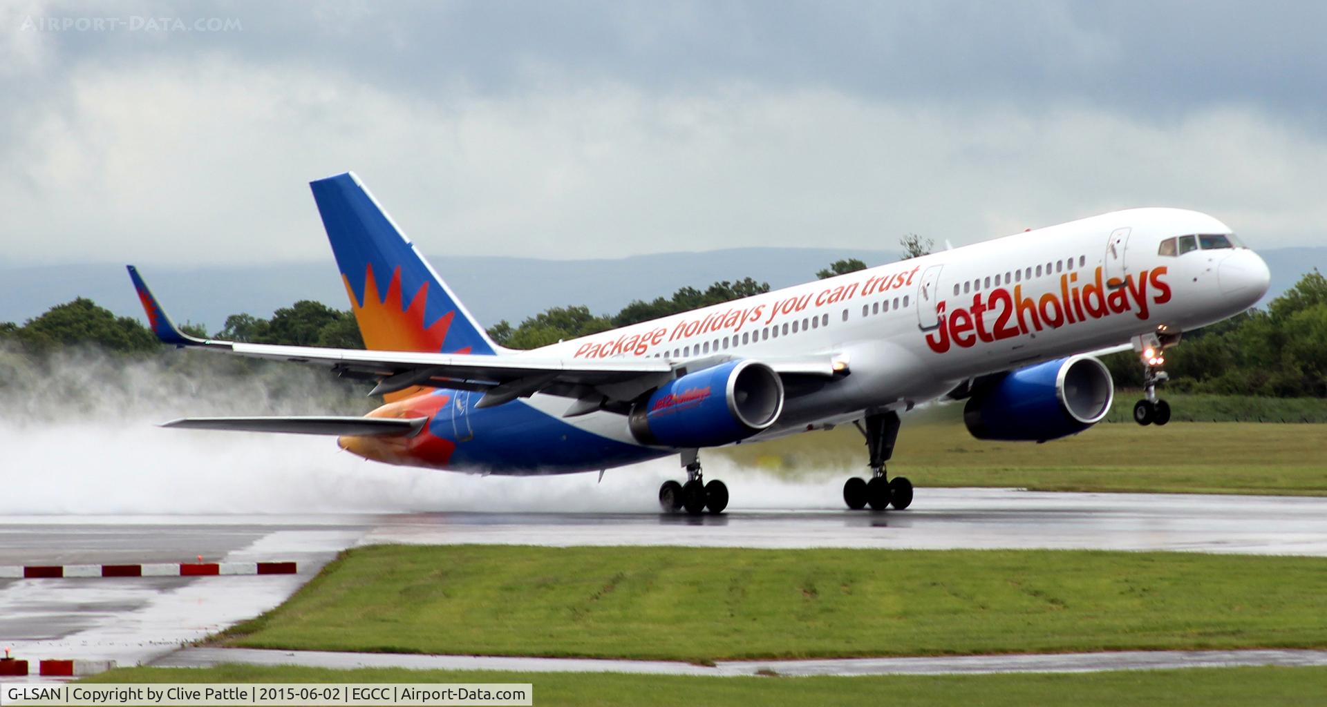 G-LSAN, 1994 Boeing 757-2K2 C/N 26635, Departurel from Manchester Airport EGCC