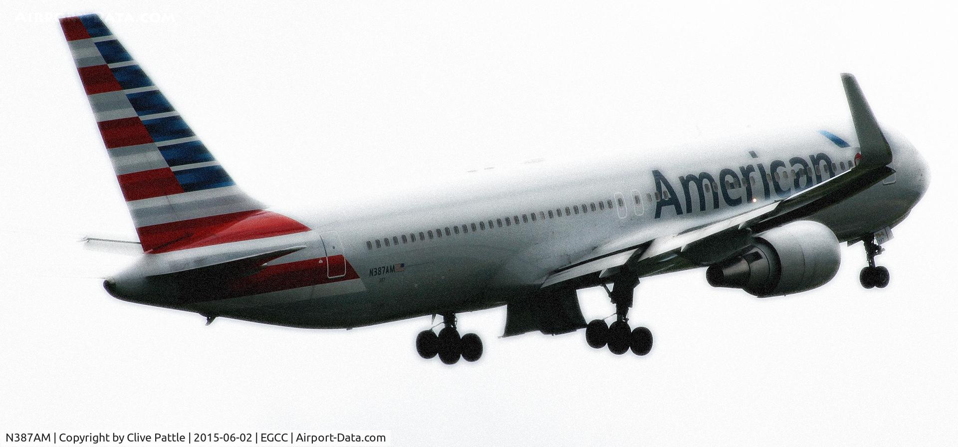 N387AM, 1994 Boeing 767-323 C/N 27184, Take off from Manchester Airport EGCC