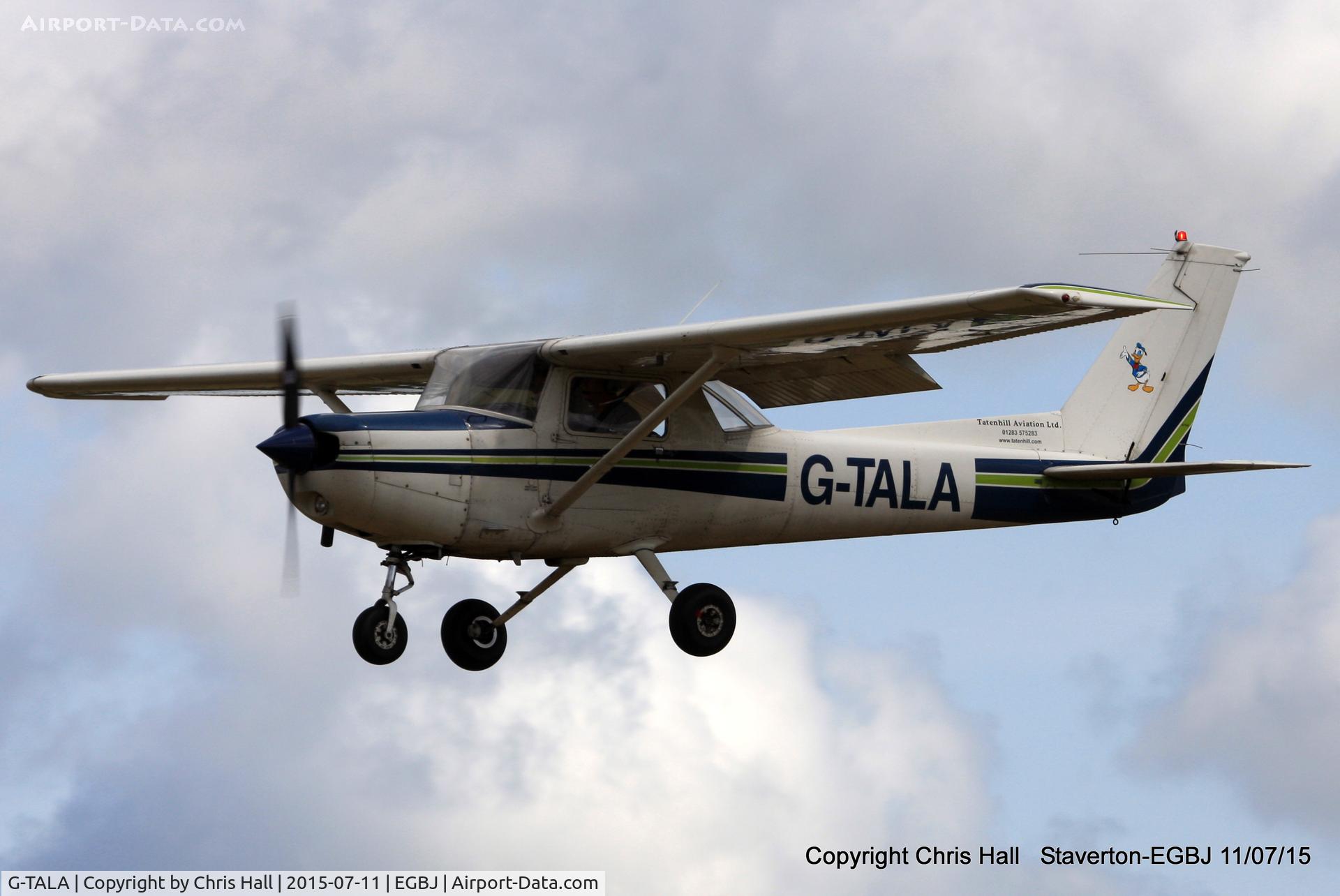 G-TALA, 1981 Cessna 152 C/N 152-85134, on finals at Staverton