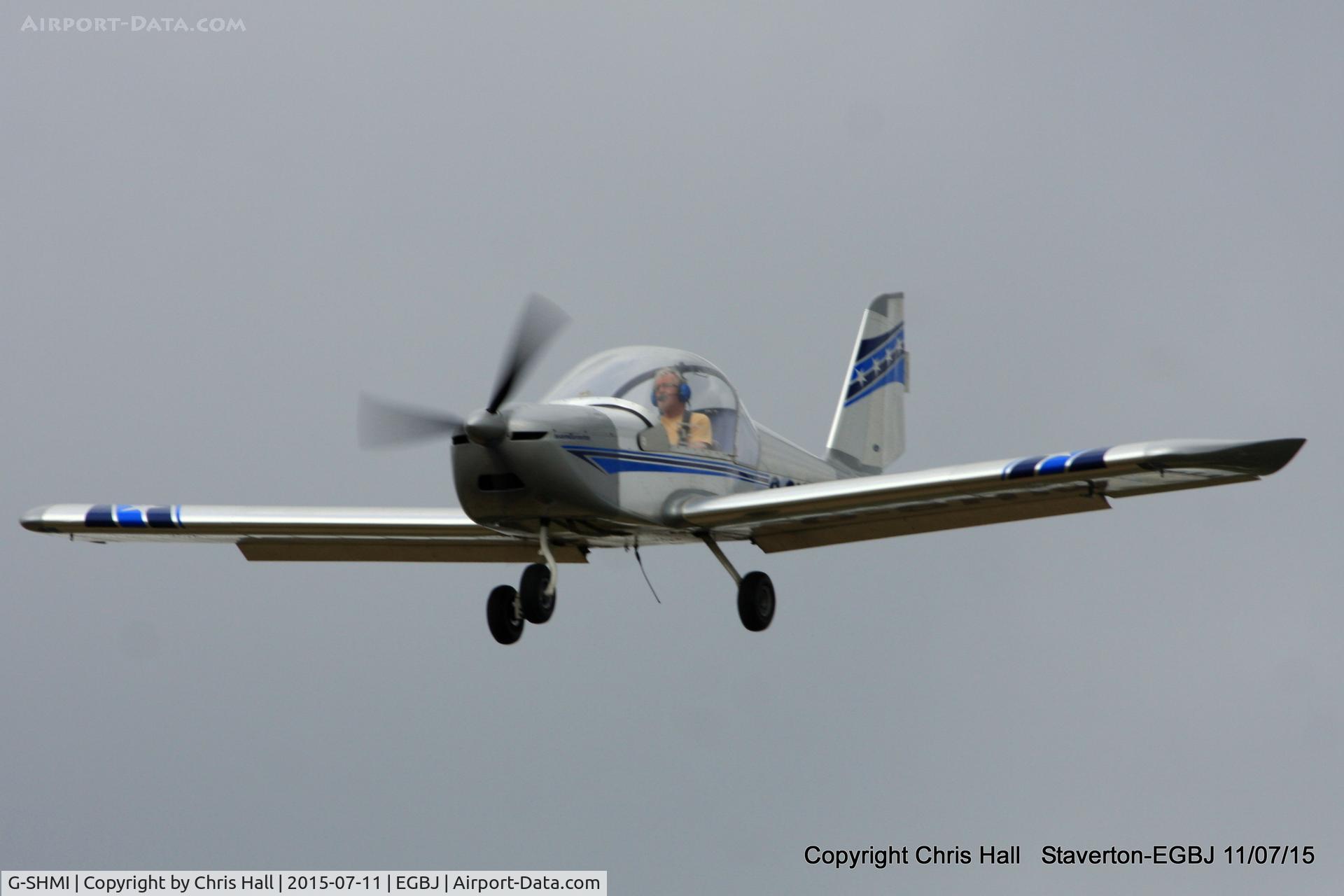G-SHMI, 2007 Aerotechnik EV-97 TeamEurostar UK C/N 3013, on finals at Staverton
