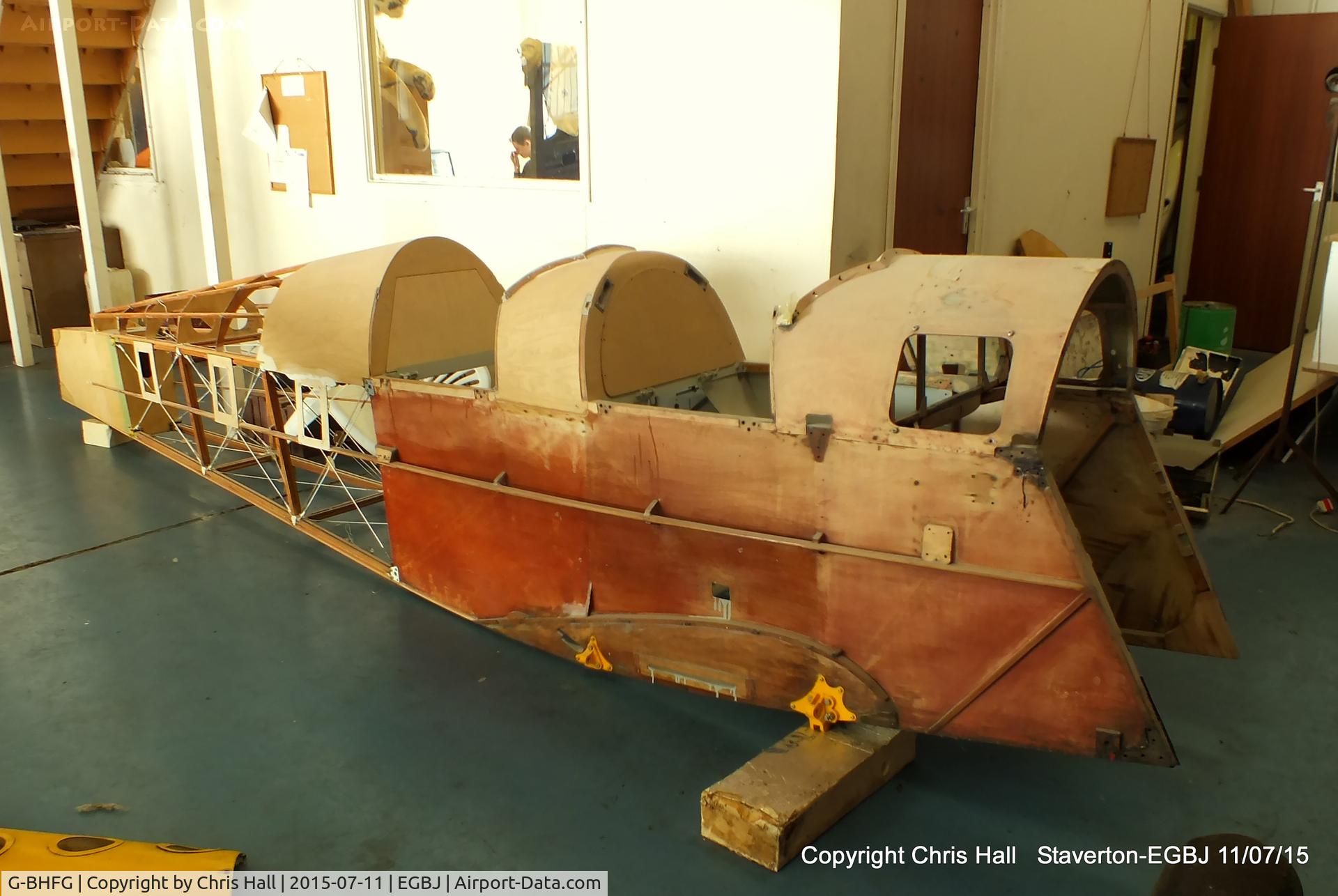 G-BHFG, 1945 Stampe-Vertongen SV-4C C/N 45, under restoration at Staverton