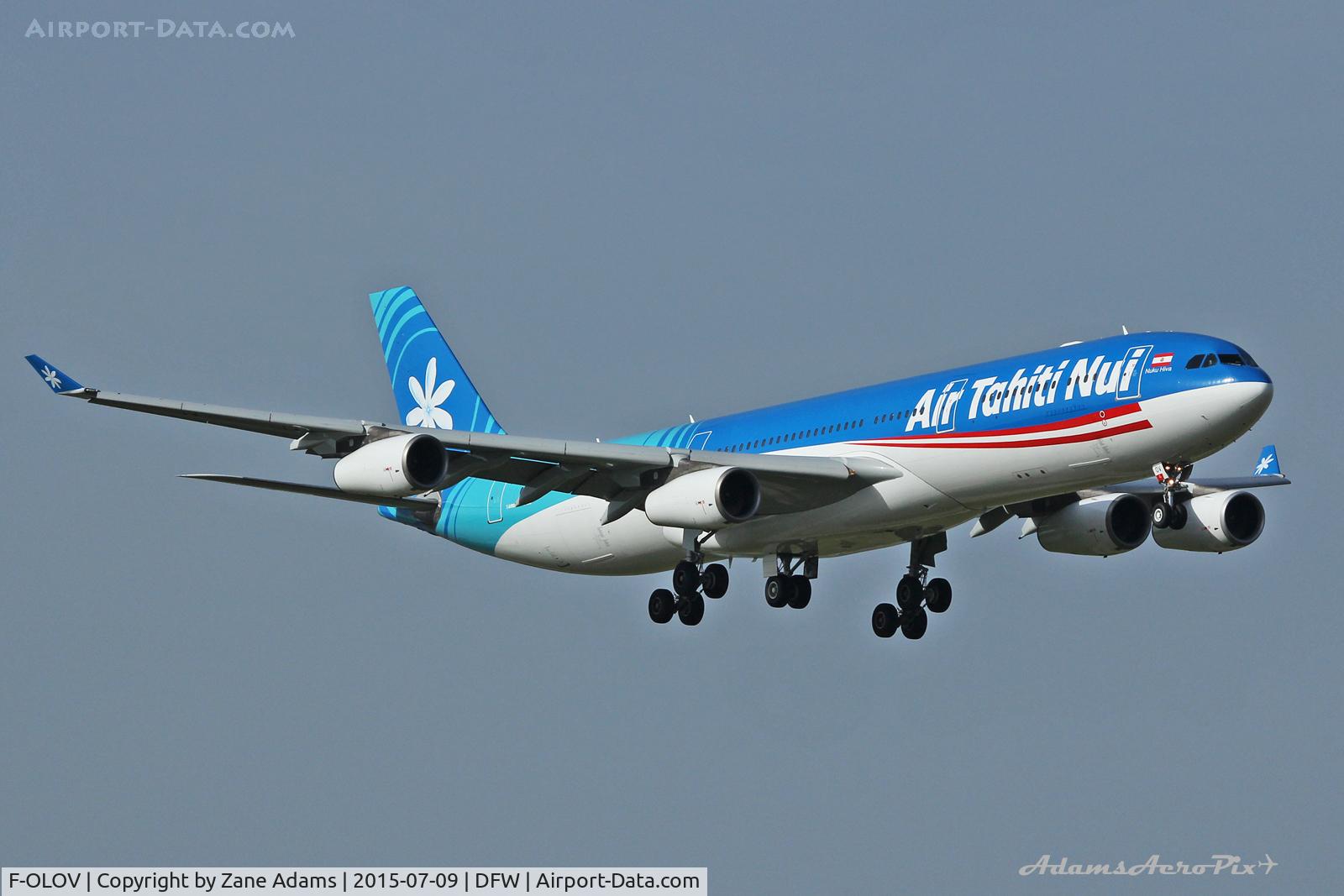 F-OLOV, 2005 Airbus A340-313 C/N 668, Landing at DFW Airport - Special Charter