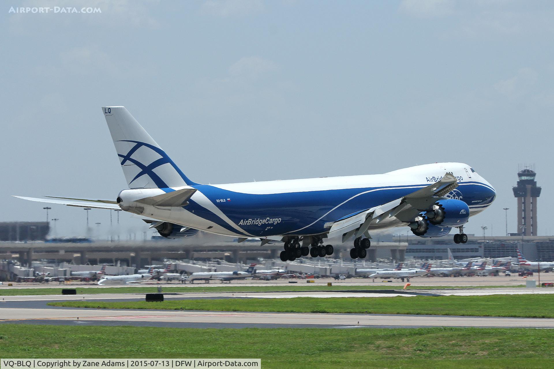 VQ-BLQ, 2011 Boeing 747-8HVF/SCD C/N 37581, Landing at DFW Airport