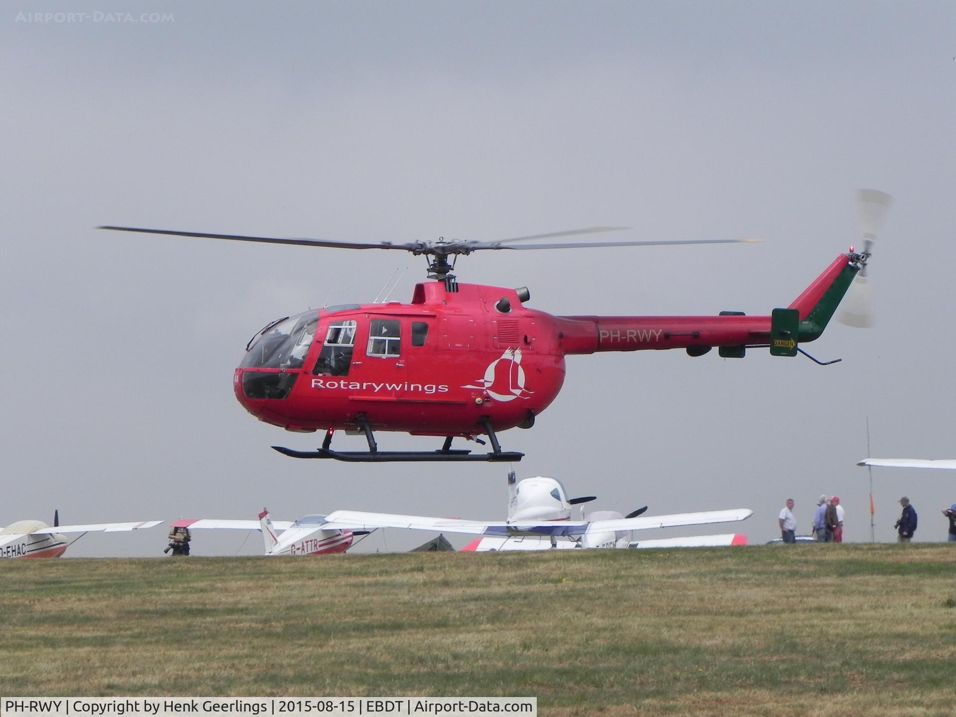 PH-RWY, 1993 MBB Bo-105DBS-4 C/N S-34/912, Oldtimer Fly In , Schaffen Diest , Aug 2015