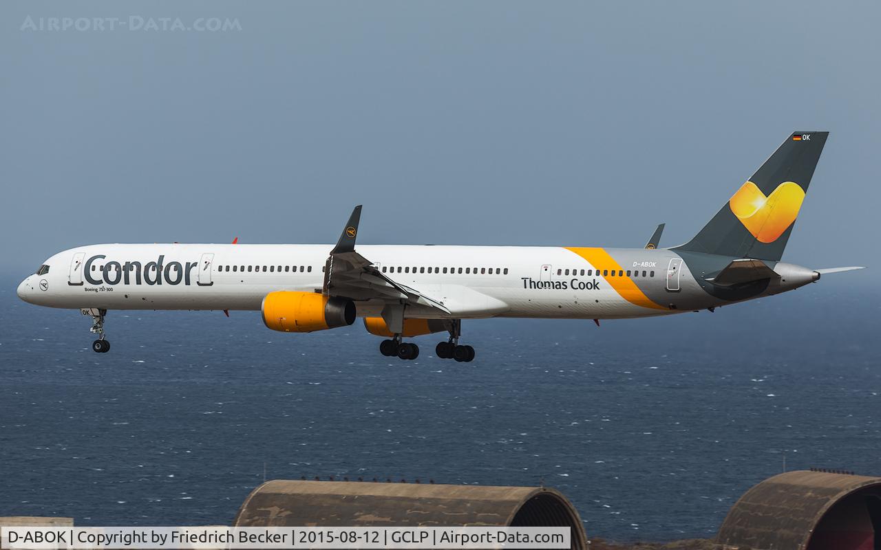 D-ABOK, 2000 Boeing 757-330 C/N 29020, on final RW03