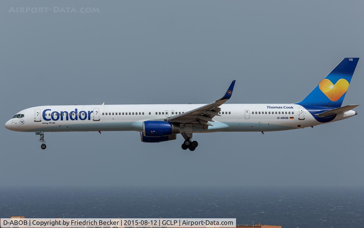 D-ABOB, 1998 Boeing 757-330 C/N 29017, on final RW03L