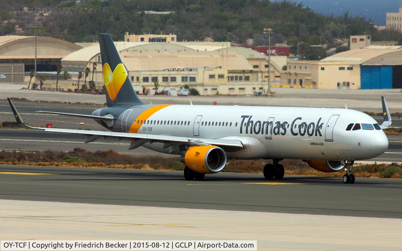 OY-TCF, 2014 Airbus A321-211 C/N 6351, taxying to the active