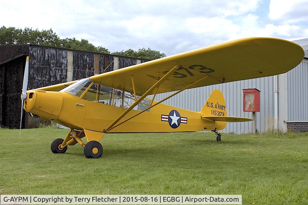 G-AYPM, 1951 Piper L-18C Super Cub C/N 18-1373, G-AYPM (115373), 1951 Piper L-18C Super Cub, c/n: 18-1373 at Leicester