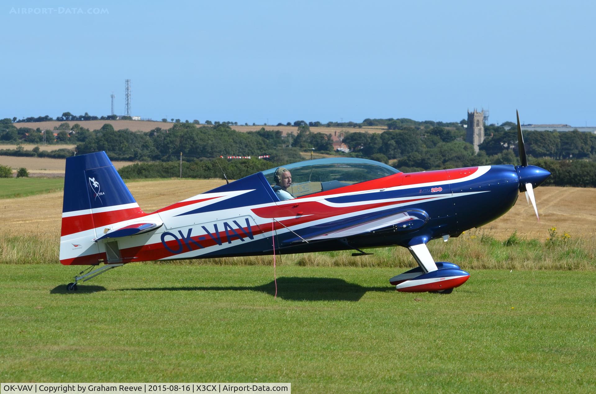 OK-VAV, 2012 Extra EA-300 C/N 1044, Just landed at Northrepps.