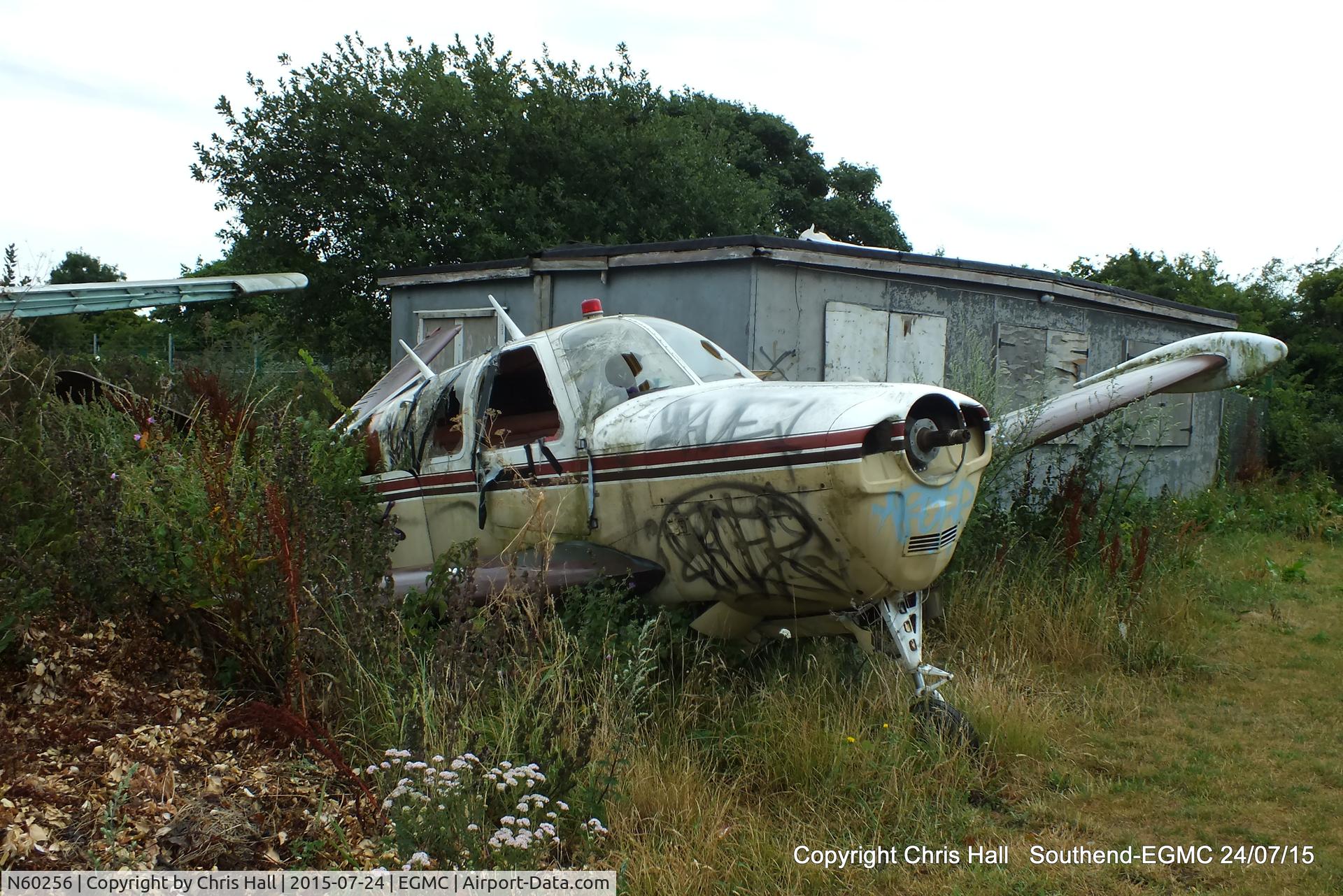 N60256, 1952 Beech C35 Bonanza C/N D-3346, behind a Hotel next to Southend Airport