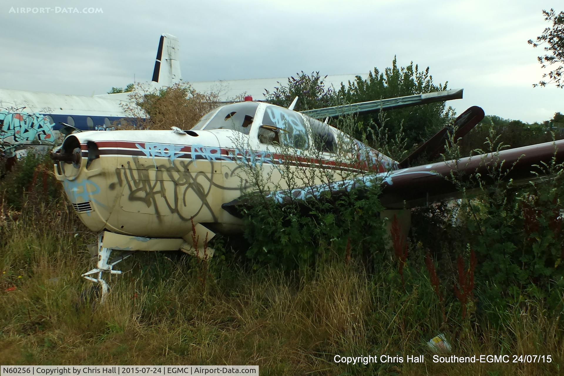 N60256, 1952 Beech C35 Bonanza C/N D-3346, behind a Hotel next to Southend Airport