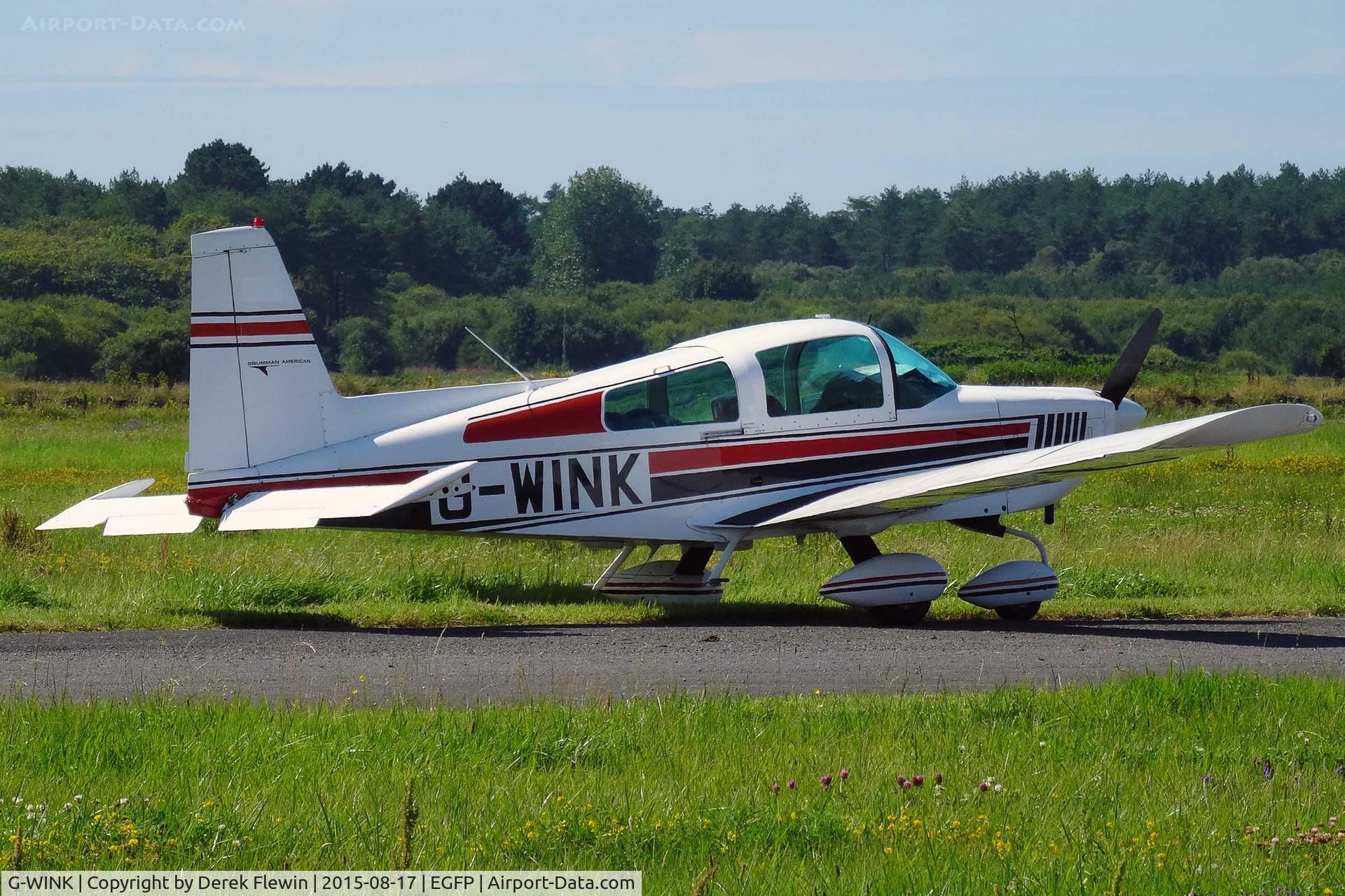 G-WINK, 1976 Grumman American AA-5B Tiger C/N AA5B-0327, Tiger, Elstree based, previously N74658, seen parked up.