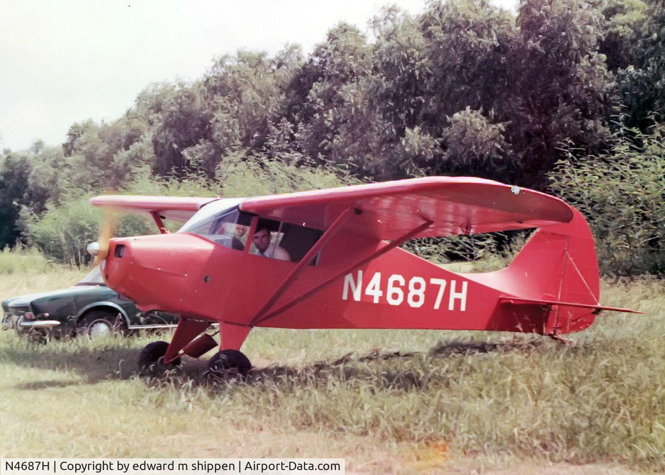 N4687H, 1948 Piper PA-17 Vagabond C/N 17-85, Purchased $1000 in 1967 in Hammond, LA.  Picture taken at Westwego, LA  Airport about 1970.  Flew plane to Massachusets and back to Lousiana. Sold 2 years later. More pics available.
