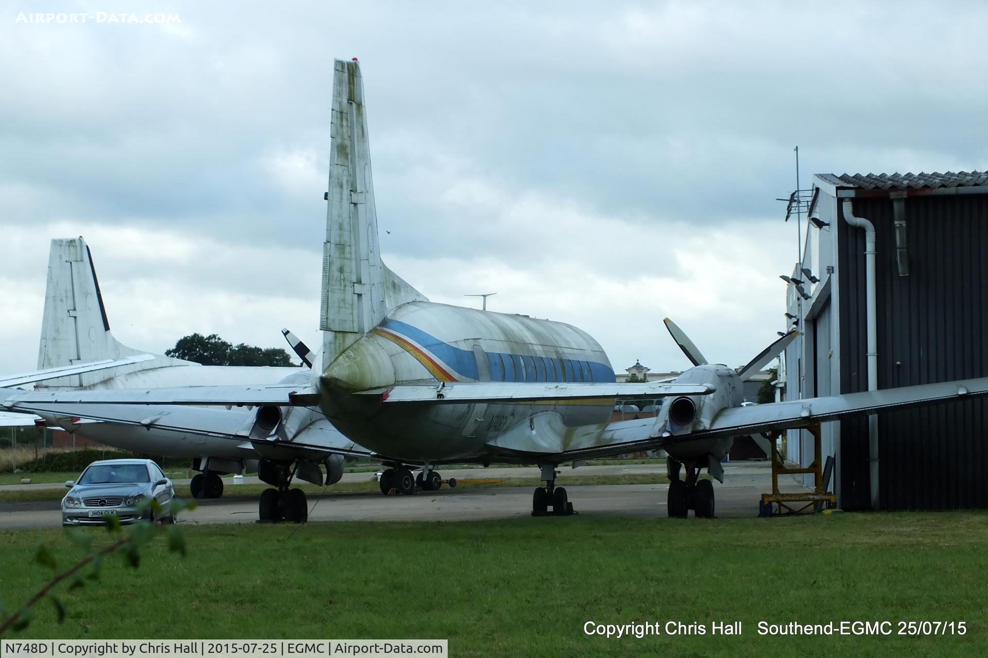 N748D, Avro 748 Srs 1 C/N 1559, stored at Southend
