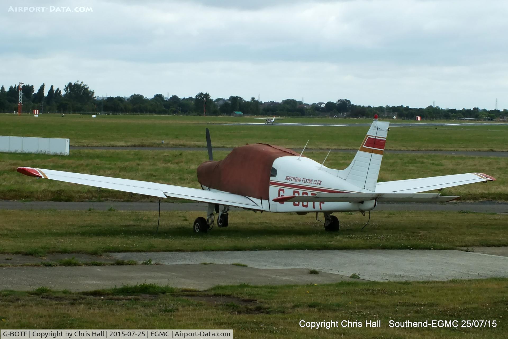 G-BOTF, 1975 Piper PA-28-151 Cherokee Warrior C/N 28-7515436, at Southend