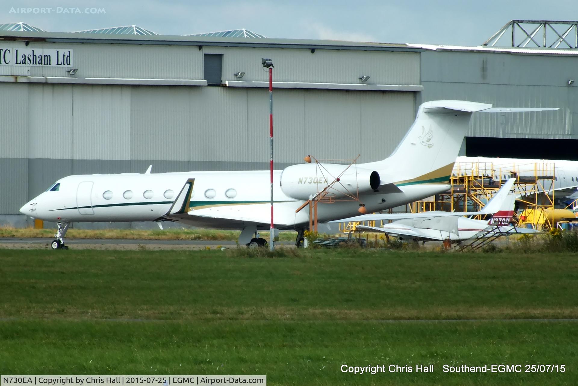 N730EA, 2013 Gulfstream Aerospace GV-SP (G550) C/N 5449, at Southend