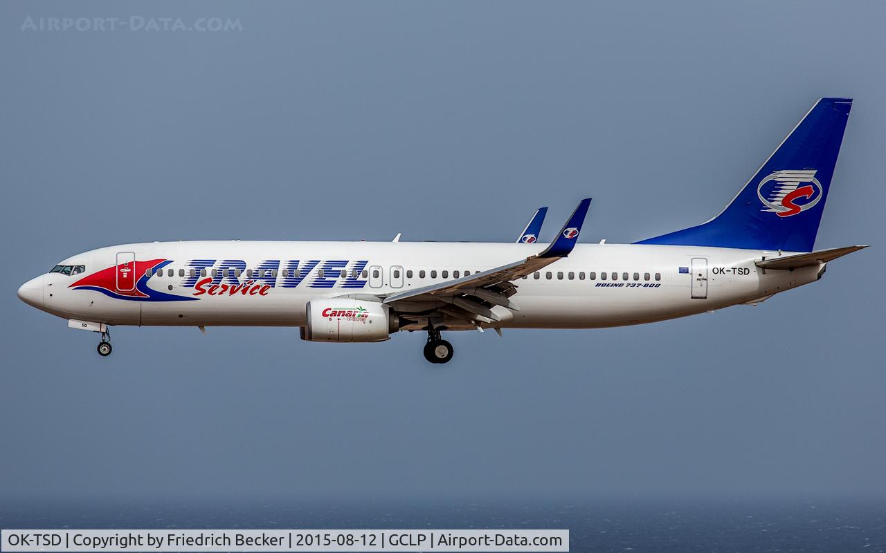 OK-TSD, 2014 Boeing 737-8Q8 C/N 41795, on final RW03L