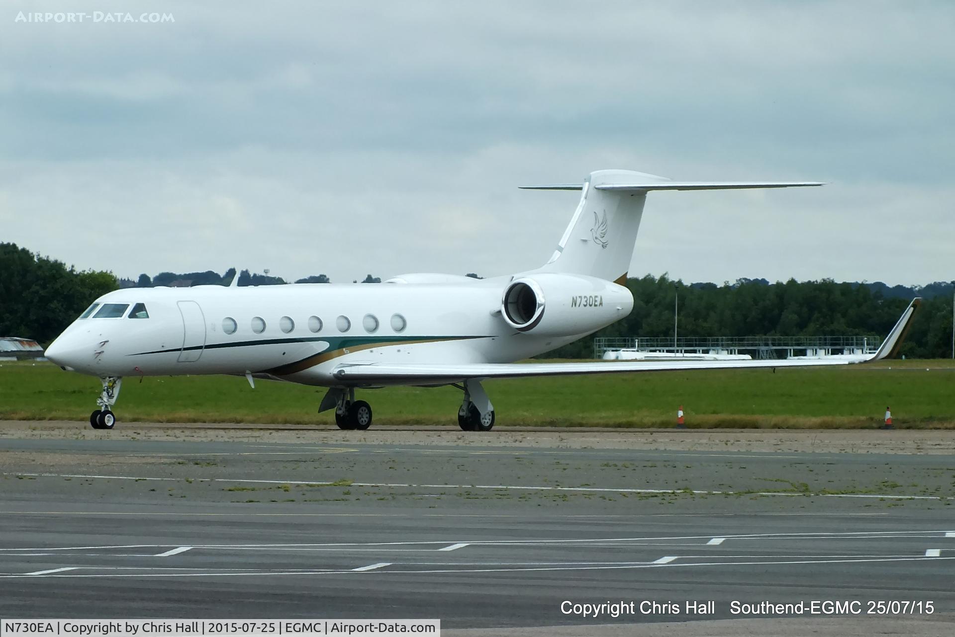 N730EA, 2013 Gulfstream Aerospace GV-SP (G550) C/N 5449, at Southend