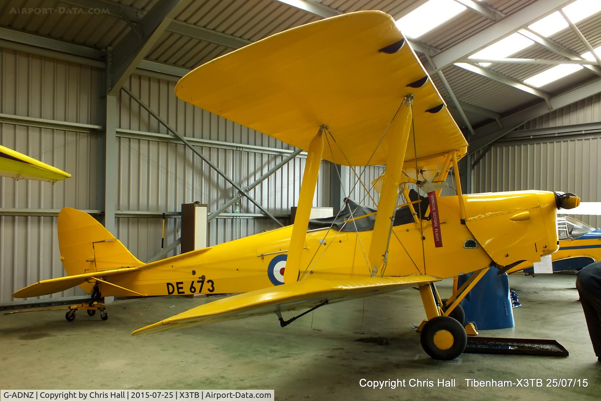 G-ADNZ, 1942 De Havilland DH-82A Tiger Moth II C/N 85614, at Tibenham airfield