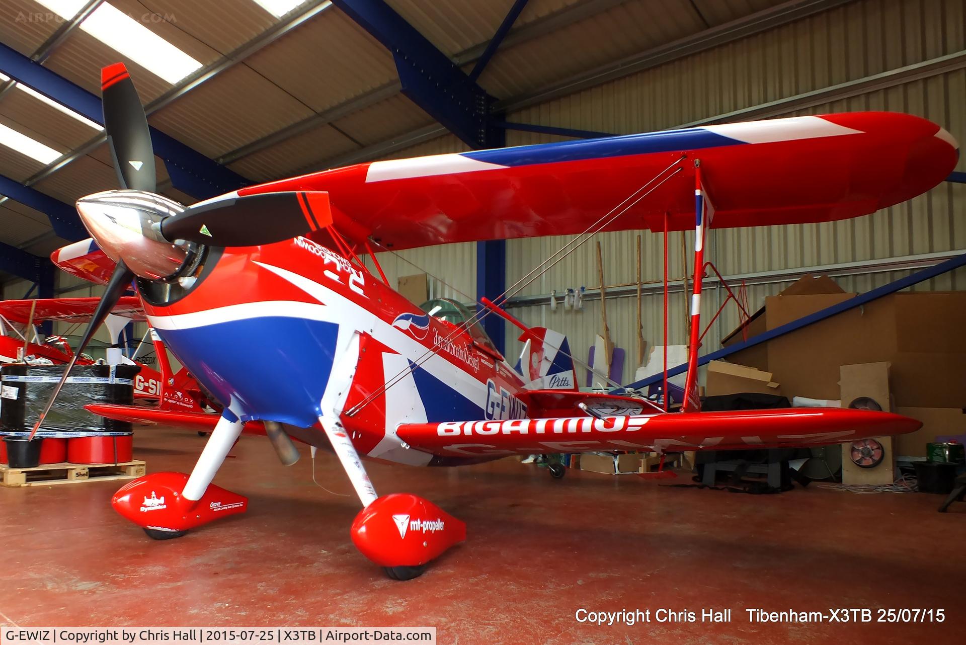 G-EWIZ, 1981 Pitts S-2S Special C/N S18, at Tibenham airfield