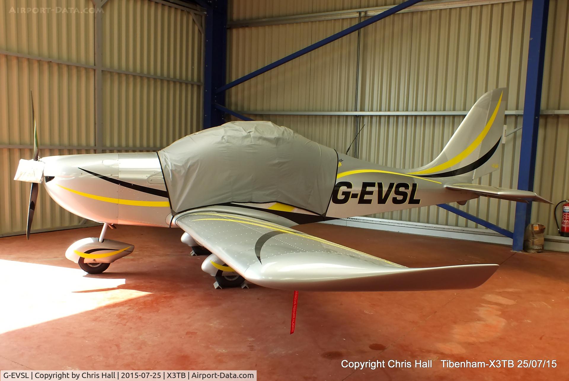 G-EVSL, 2009 Aerotechnik EV-97 Eurostar SL C/N LAA 315B-14891, at Tibenham airfield