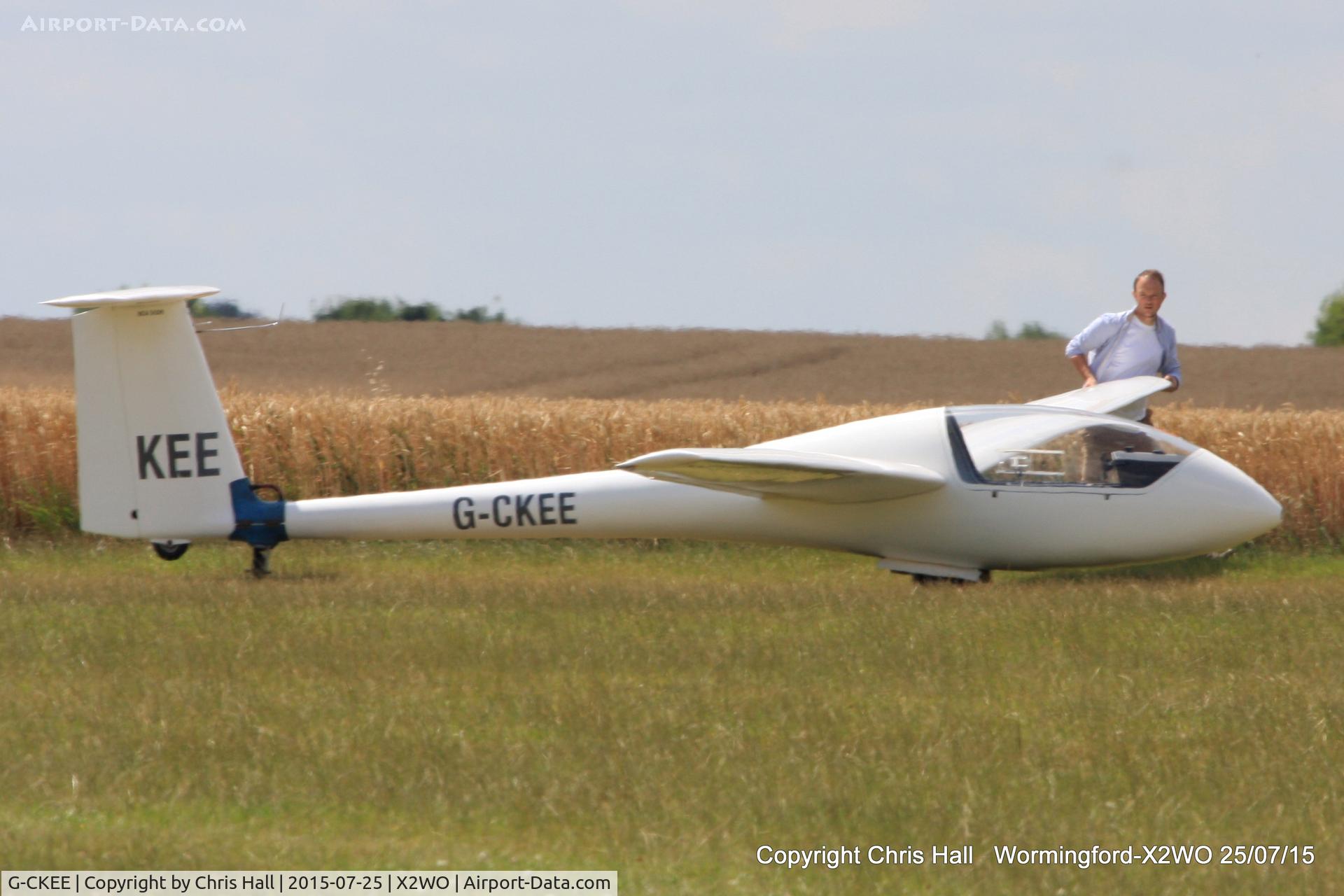 G-CKEE, 1976 Grob G-102 Astir CS C/N 1135, at Wormingford airfield