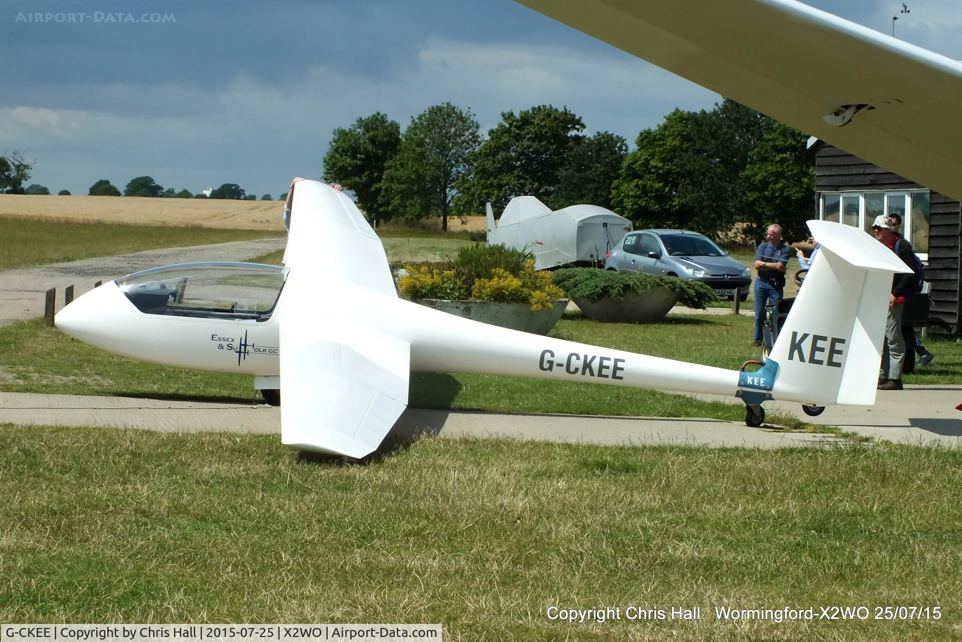 G-CKEE, 1976 Grob G-102 Astir CS C/N 1135, at Wormingford airfield