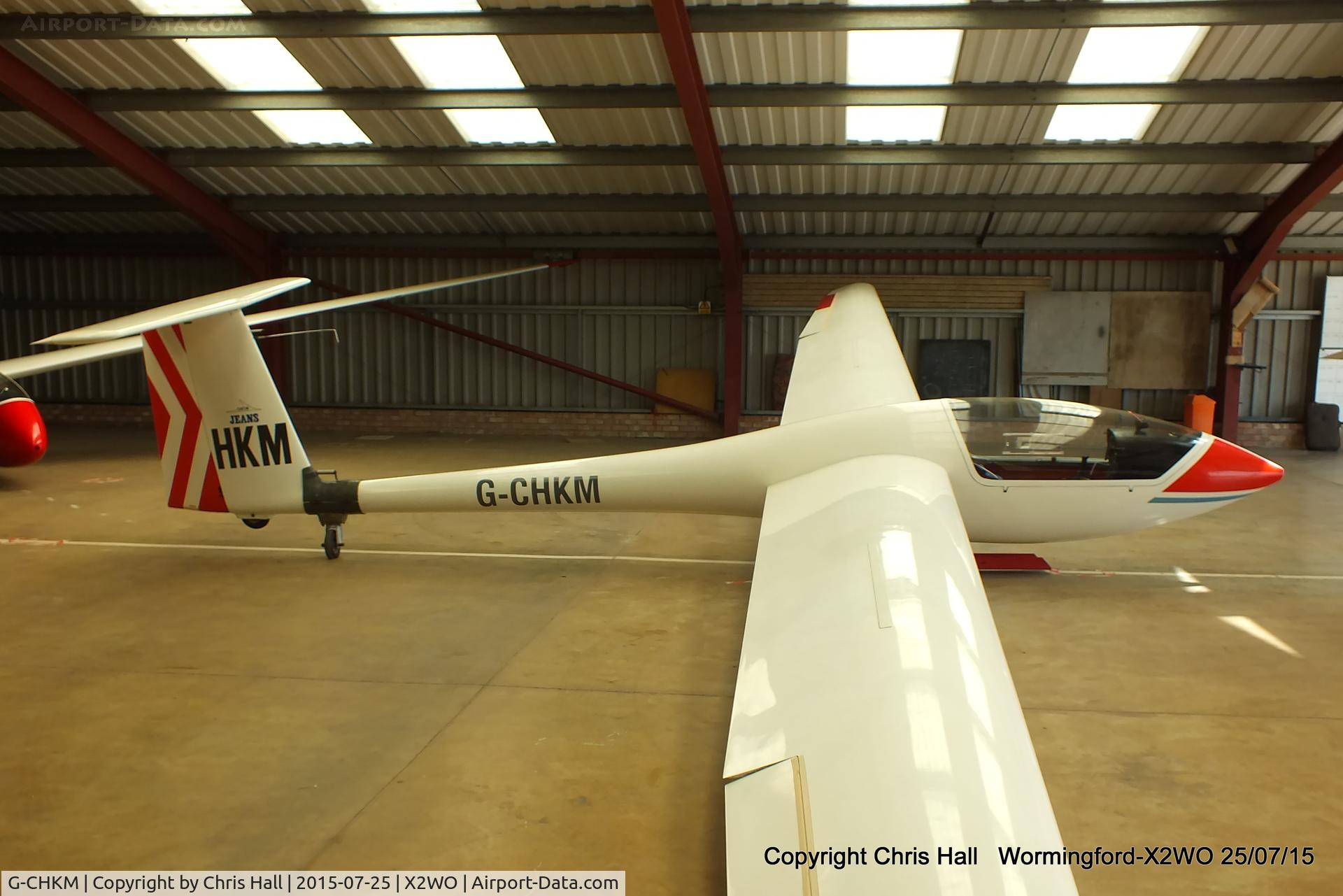 G-CHKM, 1976 Grob G-102 Astir CS Jeans C/N 2108, at Wormingford airfield