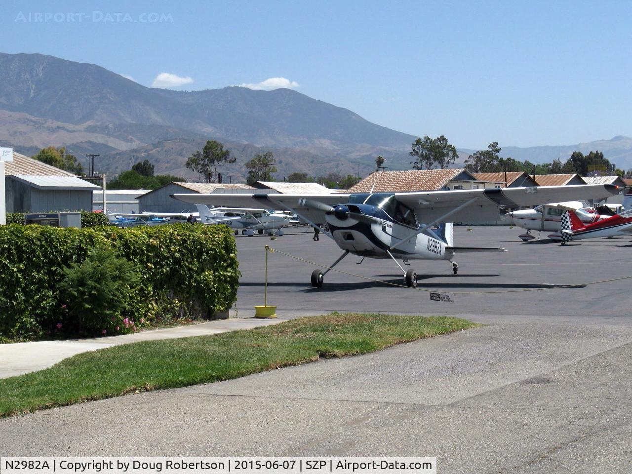N2982A, 1953 Cessna 180 C/N 30182, 1953 Cessna 180, Continental O-470-A 225 Hp, 1st year of production, arriving at Fuel Dock