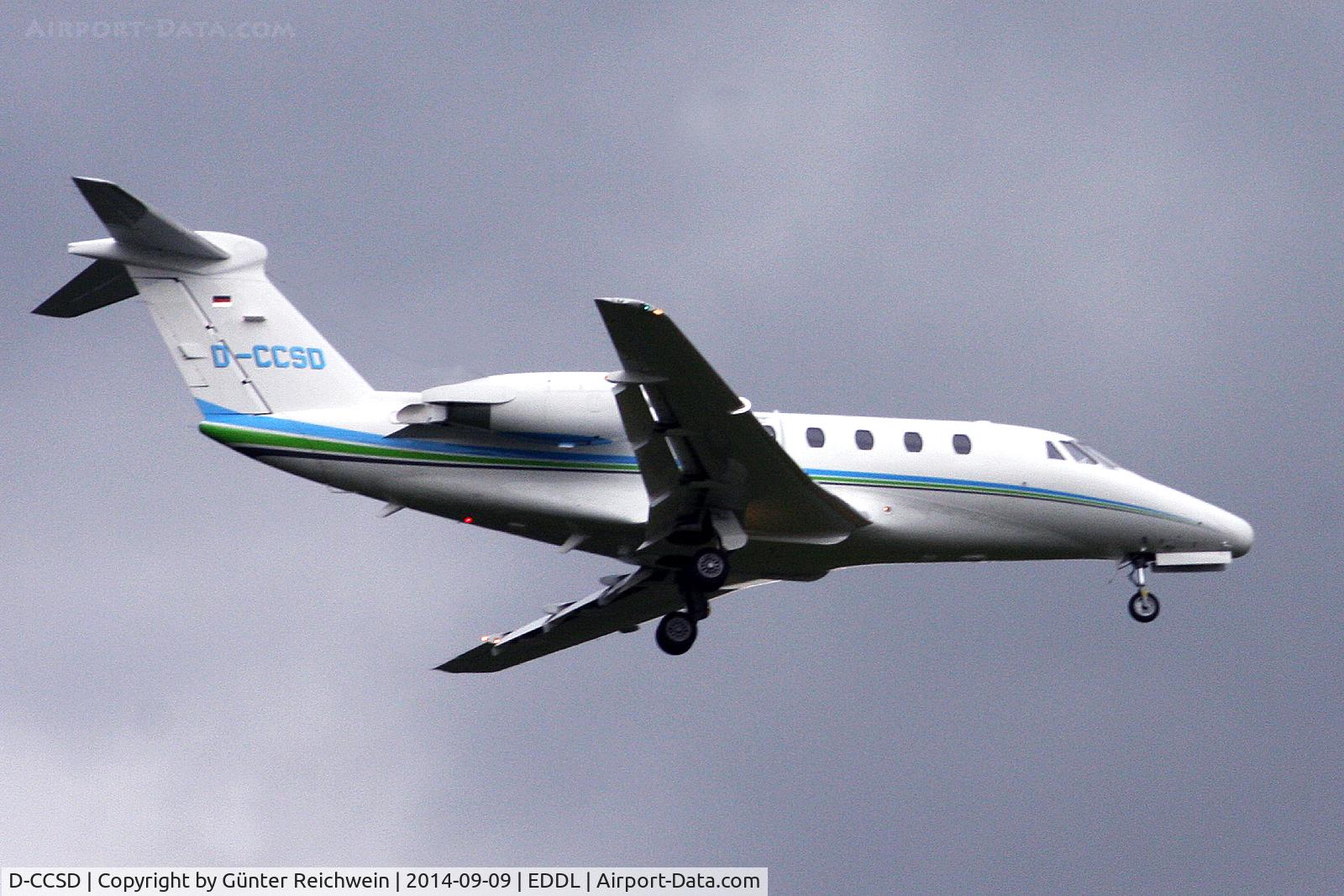 D-CCSD, 1991 Cessna 650 Citation VI C/N 650-0212, Flying into Dusseldorf